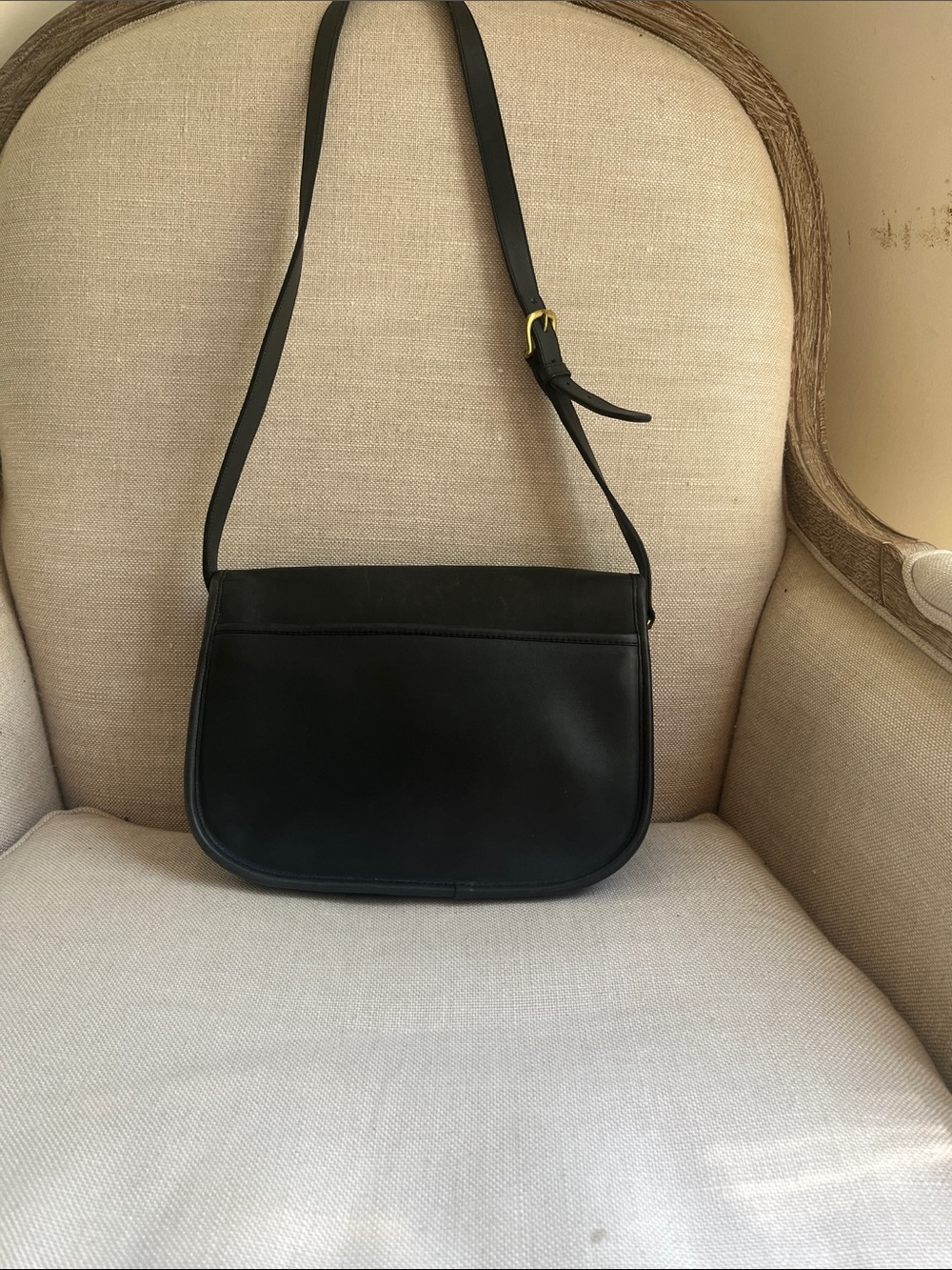 Coach Vintage NYC City Bag 9790 Black Leather Shoulder Bag EUC - Picture 5 of 14